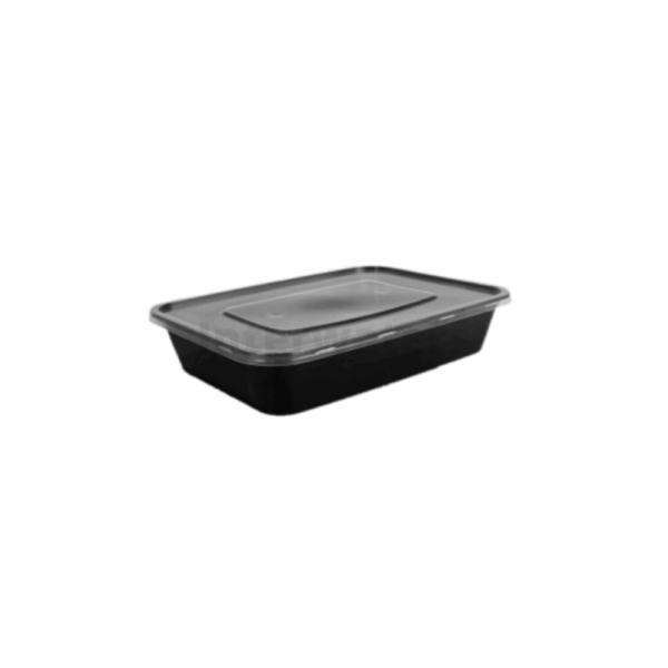 black Plastic takeaway container - Plastic container box
