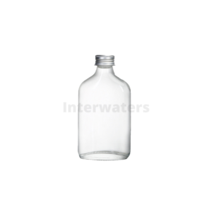 Flat liquor bottle clear - glass bottles singapore