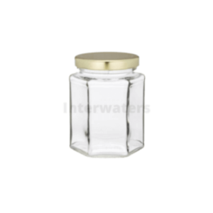 Glass Jar Singapore -Hexagonal glass jar clear - Interwaters