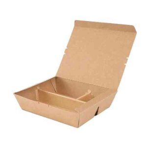 Paper box for food -Kraft Lunch Box with Compartments