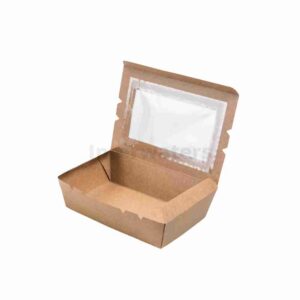 Kraft lunch box with window - Takeaway boxes singapore